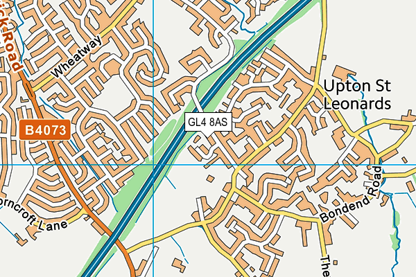 GL4 8AS map - OS VectorMap District (Ordnance Survey)