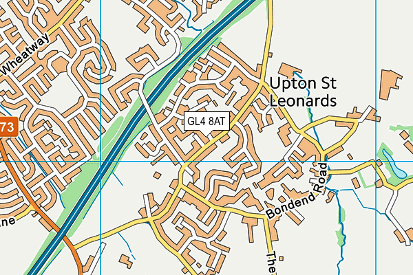 GL4 8AT map - OS VectorMap District (Ordnance Survey)