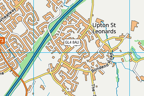 GL4 8AU map - OS VectorMap District (Ordnance Survey)