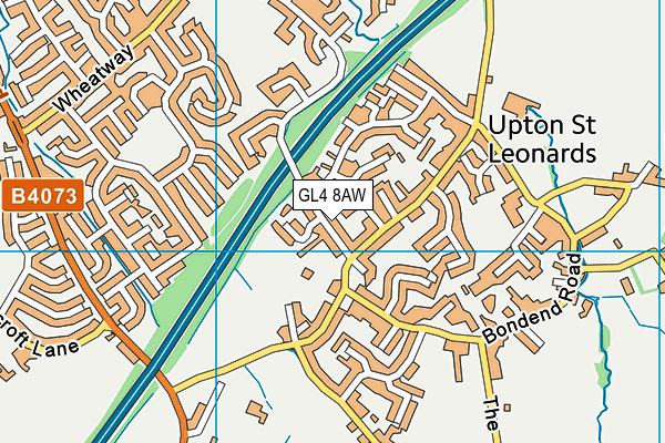 GL4 8AW map - OS VectorMap District (Ordnance Survey)