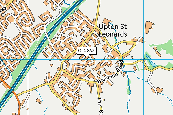 GL4 8AX map - OS VectorMap District (Ordnance Survey)