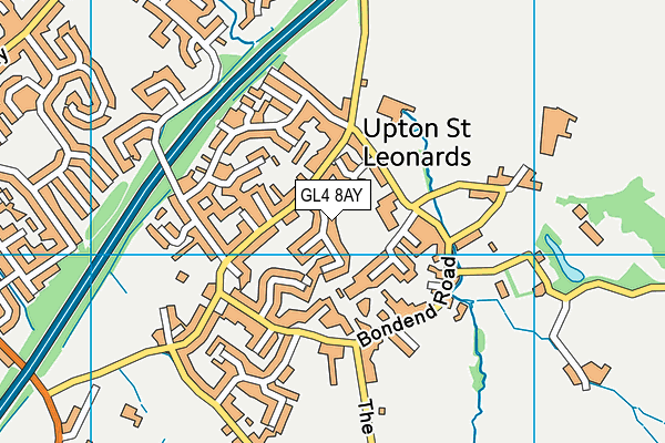 GL4 8AY map - OS VectorMap District (Ordnance Survey)