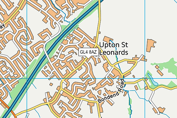 GL4 8AZ map - OS VectorMap District (Ordnance Survey)