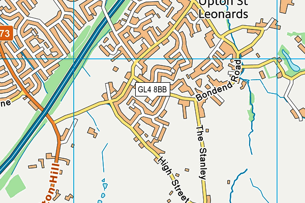 GL4 8BB map - OS VectorMap District (Ordnance Survey)
