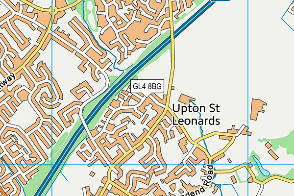 GL4 8BG map - OS VectorMap District (Ordnance Survey)