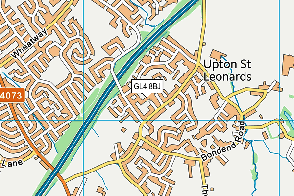GL4 8BJ map - OS VectorMap District (Ordnance Survey)