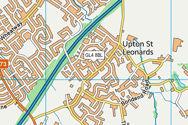 GL4 8BL map - OS VectorMap District (Ordnance Survey)