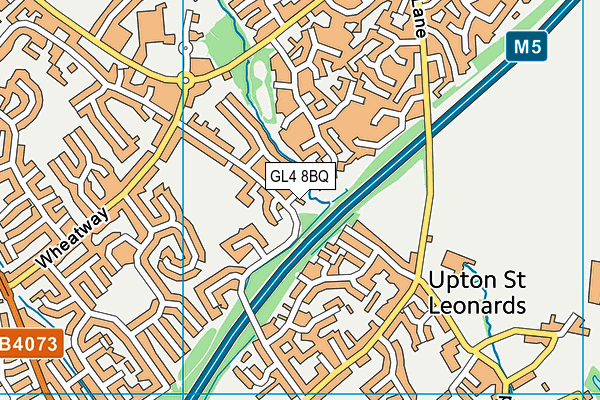 GL4 8BQ map - OS VectorMap District (Ordnance Survey)