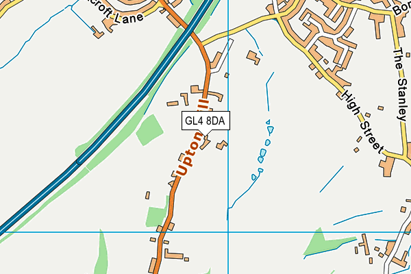 GL4 8DA map - OS VectorMap District (Ordnance Survey)