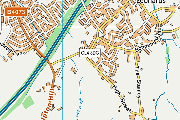 GL4 8DG map - OS VectorMap District (Ordnance Survey)