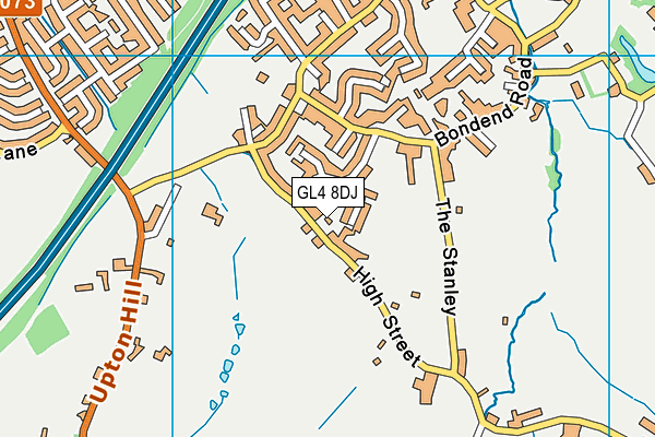 GL4 8DJ map - OS VectorMap District (Ordnance Survey)