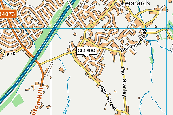 GL4 8DQ map - OS VectorMap District (Ordnance Survey)