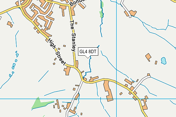 GL4 8DT map - OS VectorMap District (Ordnance Survey)