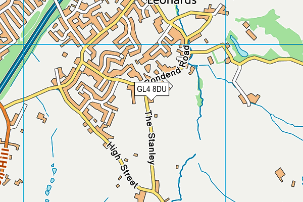 GL4 8DU map - OS VectorMap District (Ordnance Survey)