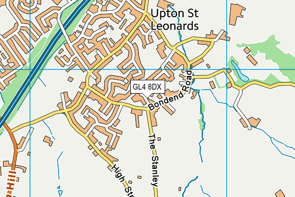 GL4 8DX map - OS VectorMap District (Ordnance Survey)