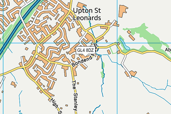 GL4 8DZ map - OS VectorMap District (Ordnance Survey)