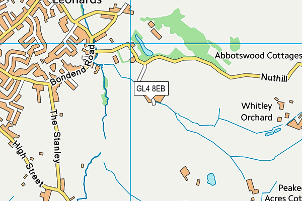 GL4 8EB map - OS VectorMap District (Ordnance Survey)