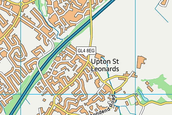 GL4 8EG map - OS VectorMap District (Ordnance Survey)