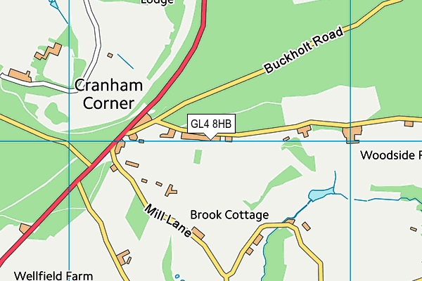 GL4 8HB map - OS VectorMap District (Ordnance Survey)