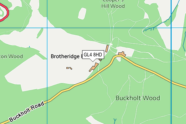 GL4 8HD map - OS VectorMap District (Ordnance Survey)