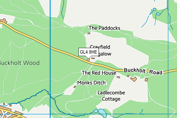 GL4 8HE map - OS VectorMap District (Ordnance Survey)