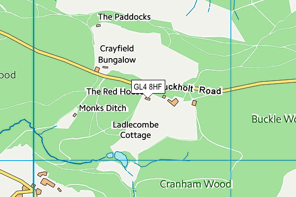 GL4 8HF map - OS VectorMap District (Ordnance Survey)