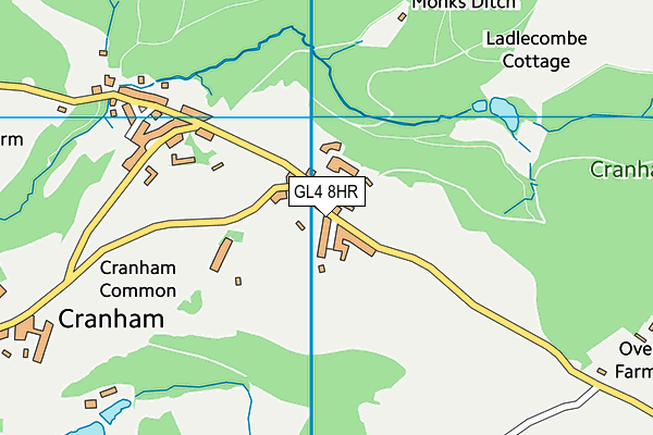 GL4 8HR map - OS VectorMap District (Ordnance Survey)