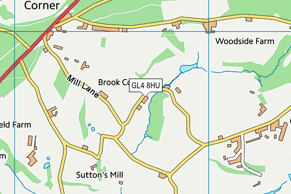 GL4 8HU map - OS VectorMap District (Ordnance Survey)