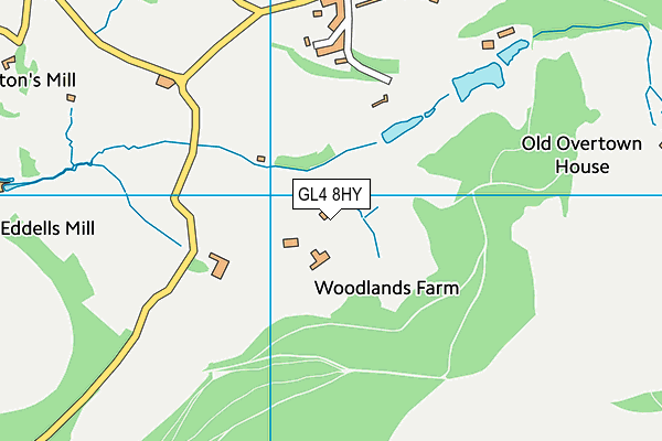GL4 8HY map - OS VectorMap District (Ordnance Survey)