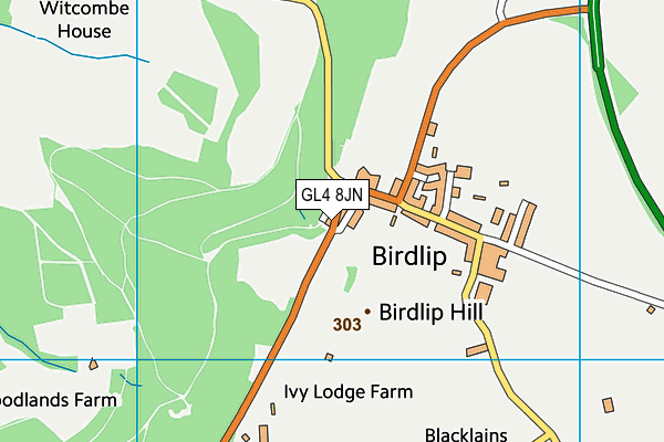 GL4 8JN map - OS VectorMap District (Ordnance Survey)