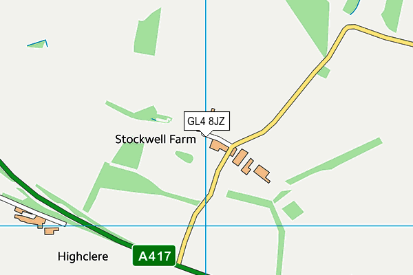 GL4 8JZ map - OS VectorMap District (Ordnance Survey)