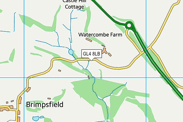 GL4 8LB map - OS VectorMap District (Ordnance Survey)