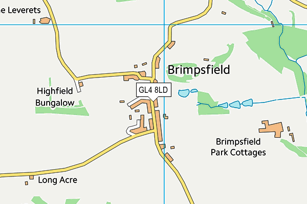 GL4 8LD map - OS VectorMap District (Ordnance Survey)