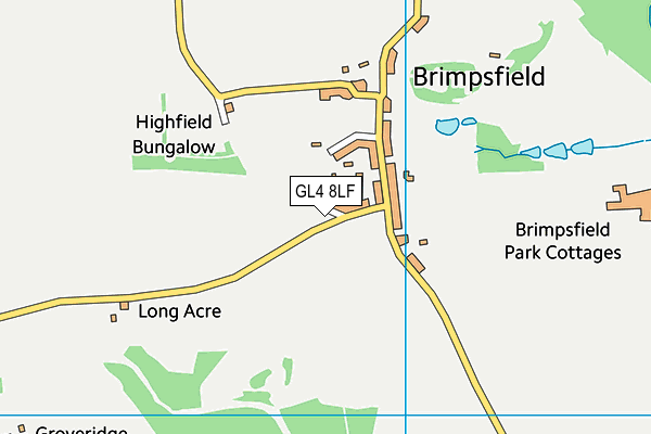 GL4 8LF map - OS VectorMap District (Ordnance Survey)