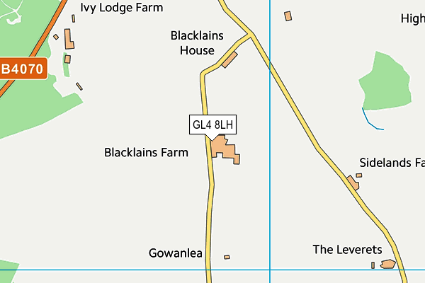 GL4 8LH map - OS VectorMap District (Ordnance Survey)