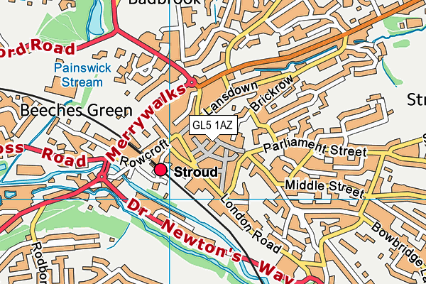 GL5 1AZ map - OS VectorMap District (Ordnance Survey)