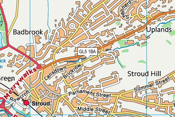 GL5 1BA map - OS VectorMap District (Ordnance Survey)