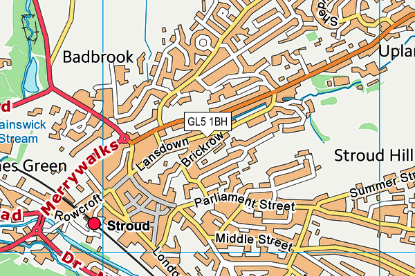 GL5 1BH map - OS VectorMap District (Ordnance Survey)