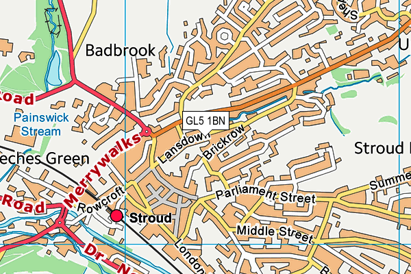 Map of STROUD DIGITAL SOLUTIONS LTD at district scale