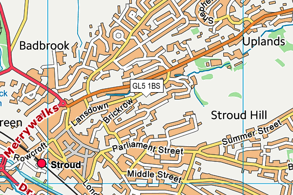 GL5 1BS map - OS VectorMap District (Ordnance Survey)