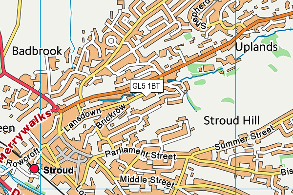 GL5 1BT map - OS VectorMap District (Ordnance Survey)