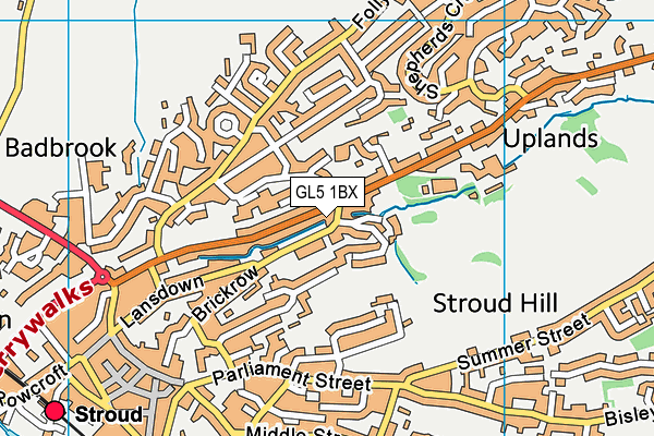 GL5 1BX map - OS VectorMap District (Ordnance Survey)