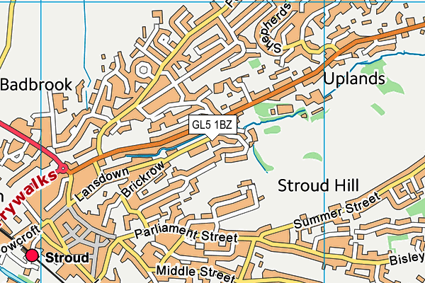 GL5 1BZ map - OS VectorMap District (Ordnance Survey)