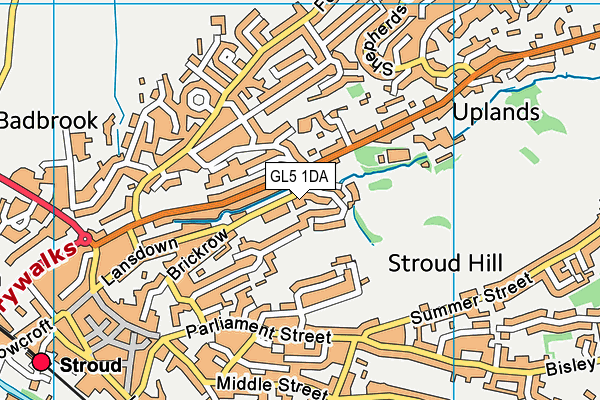 GL5 1DA map - OS VectorMap District (Ordnance Survey)