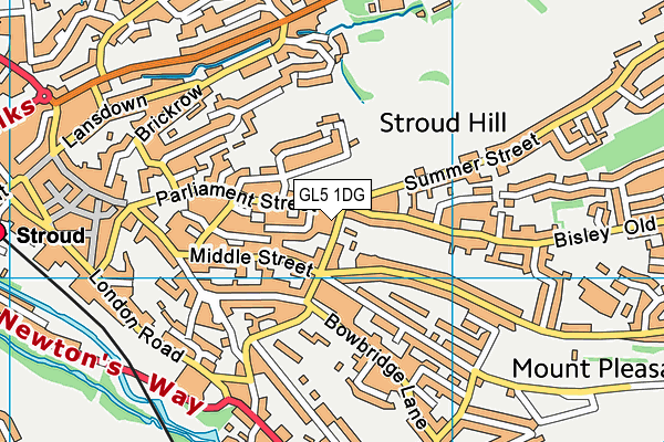 GL5 1DG map - OS VectorMap District (Ordnance Survey)