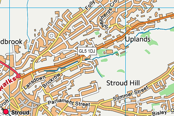 GL5 1DJ map - OS VectorMap District (Ordnance Survey)