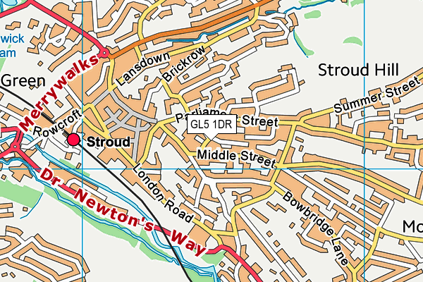 GL5 1DR map - OS VectorMap District (Ordnance Survey)