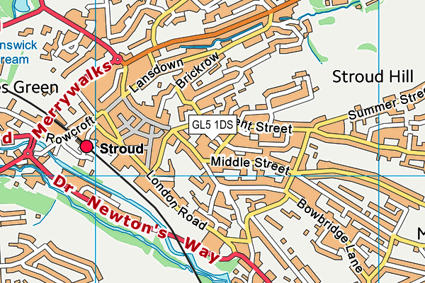 GL5 1DS map - OS VectorMap District (Ordnance Survey)