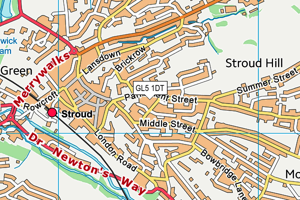 GL5 1DT map - OS VectorMap District (Ordnance Survey)