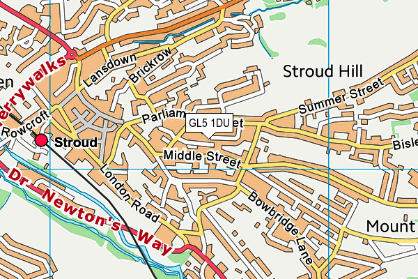 GL5 1DU map - OS VectorMap District (Ordnance Survey)